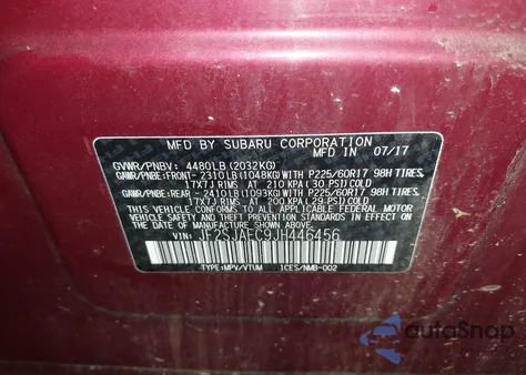 2018 Subaru Forester 2.5I Premium from USA, damaged, VIN JF2SJAEC9JH446456